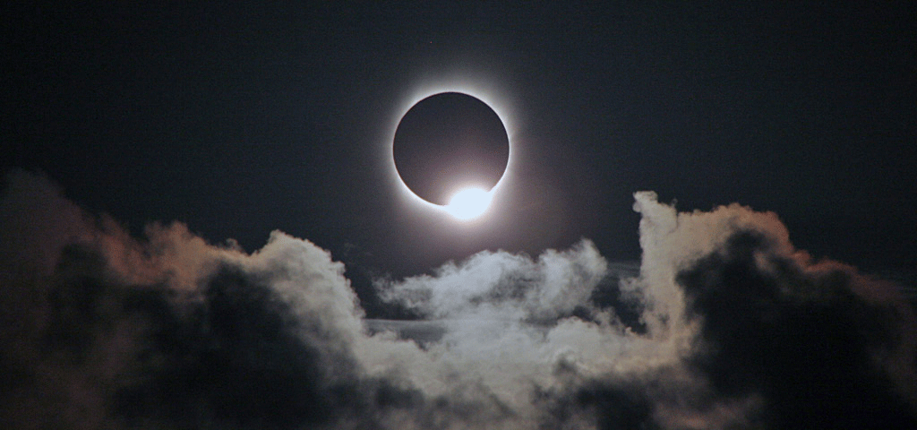 Solar Eclipse with clouds