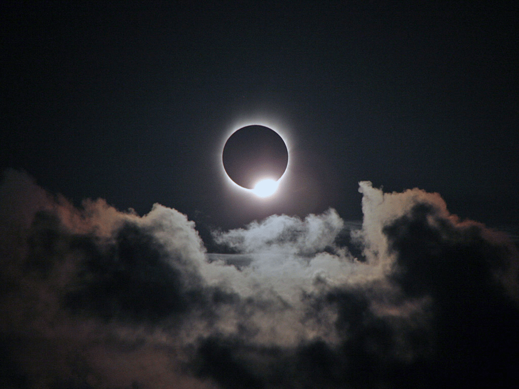 Solar Eclipse with clouds