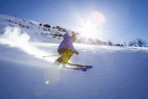 Skier Wearing UV Protection