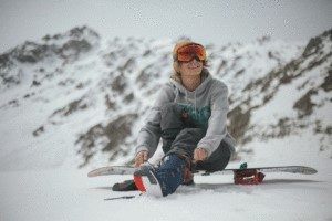 Snowboarder Wearing UV Protection